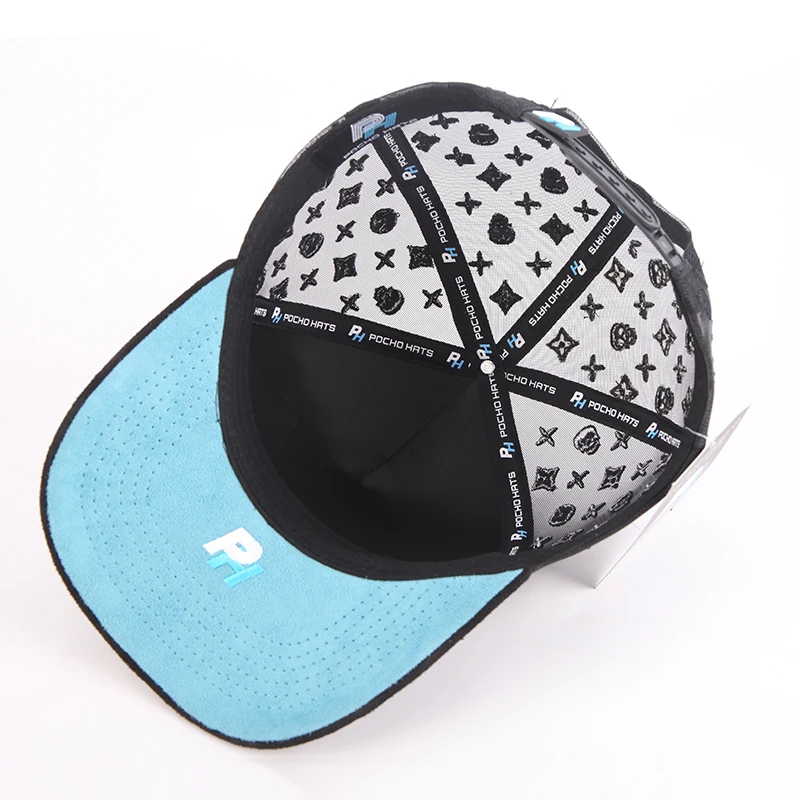 Custom high quality full embroidery logos on the mesh shiny rhinestone trucker hat cap