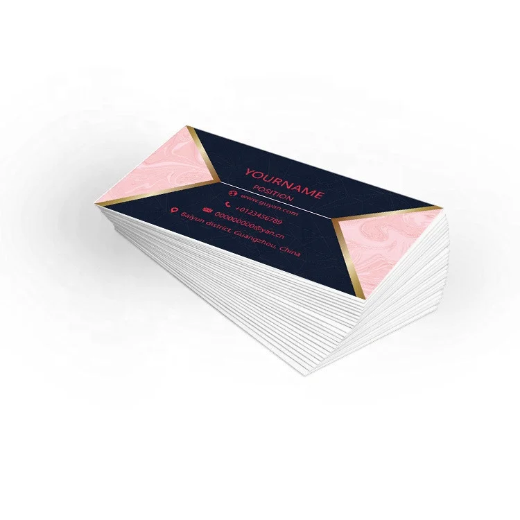 China made wholesale low price printed right angle paper business cards
