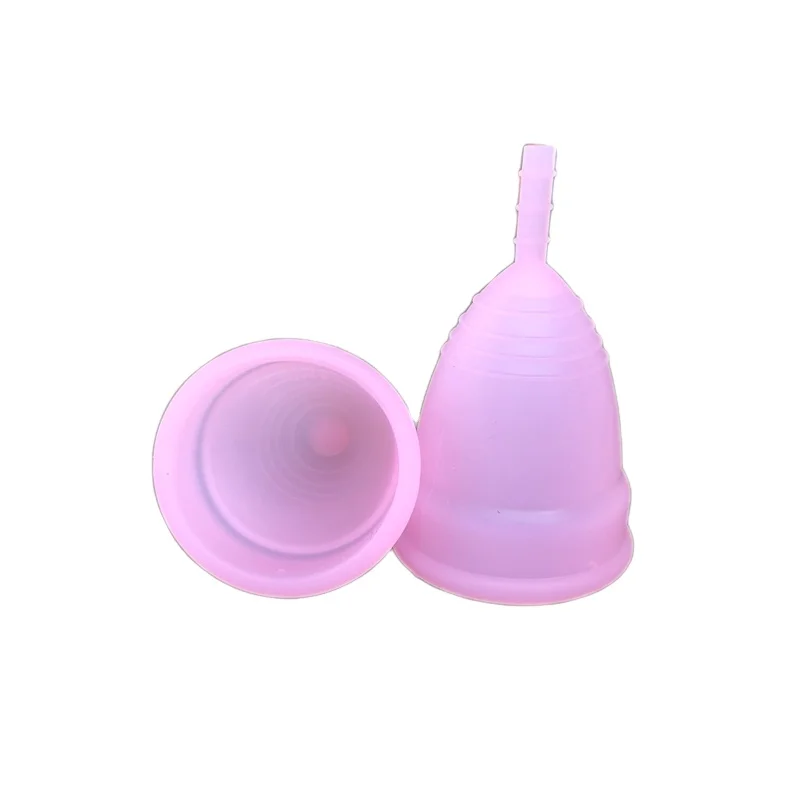 Oem Eco Friendly Feminine Hygiene Custom Free Sample Copa Clear Silicone Menstrual Cup Pink Women Soft Transparent