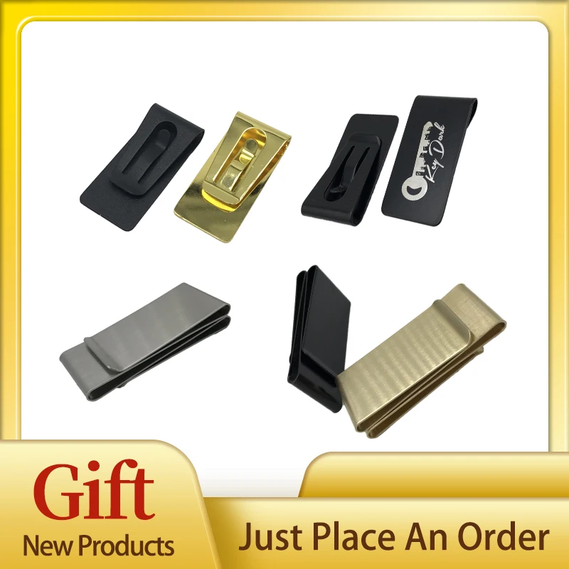 Wholesale LOGO Custom Made Accepted Precision Slim Stainless Steel Blank Money Clip For Sale