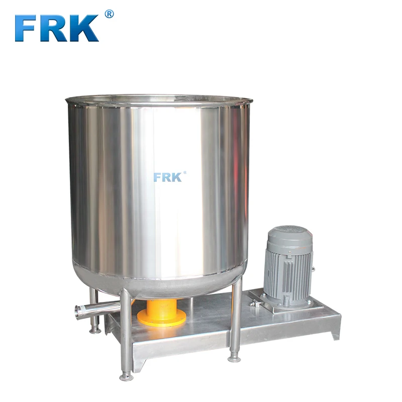 
High Speed Shear Agitator Emulsifying Vat With Bottom Entry Emulsifier 