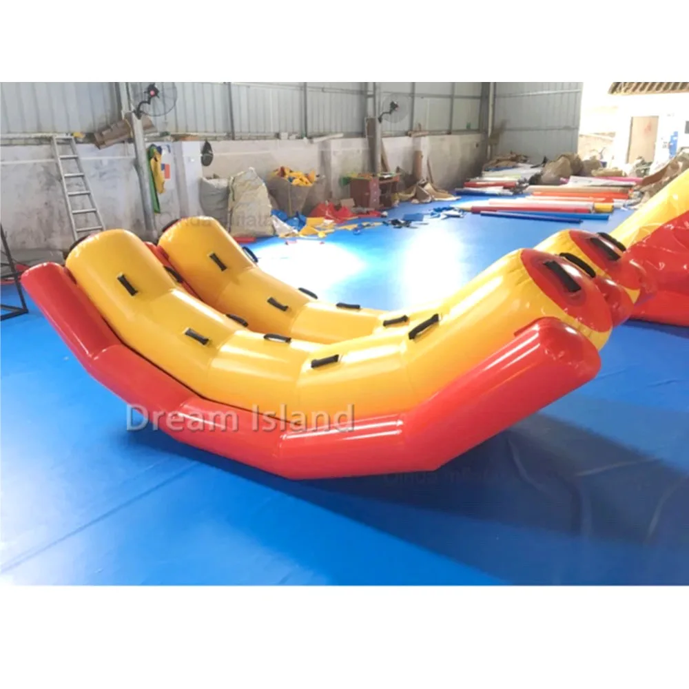 Premium Inflatable Swimming Pool Seesaw Rocker Float Toy with Fun Summer Outdoor Water Play Inflatable Banana Boat