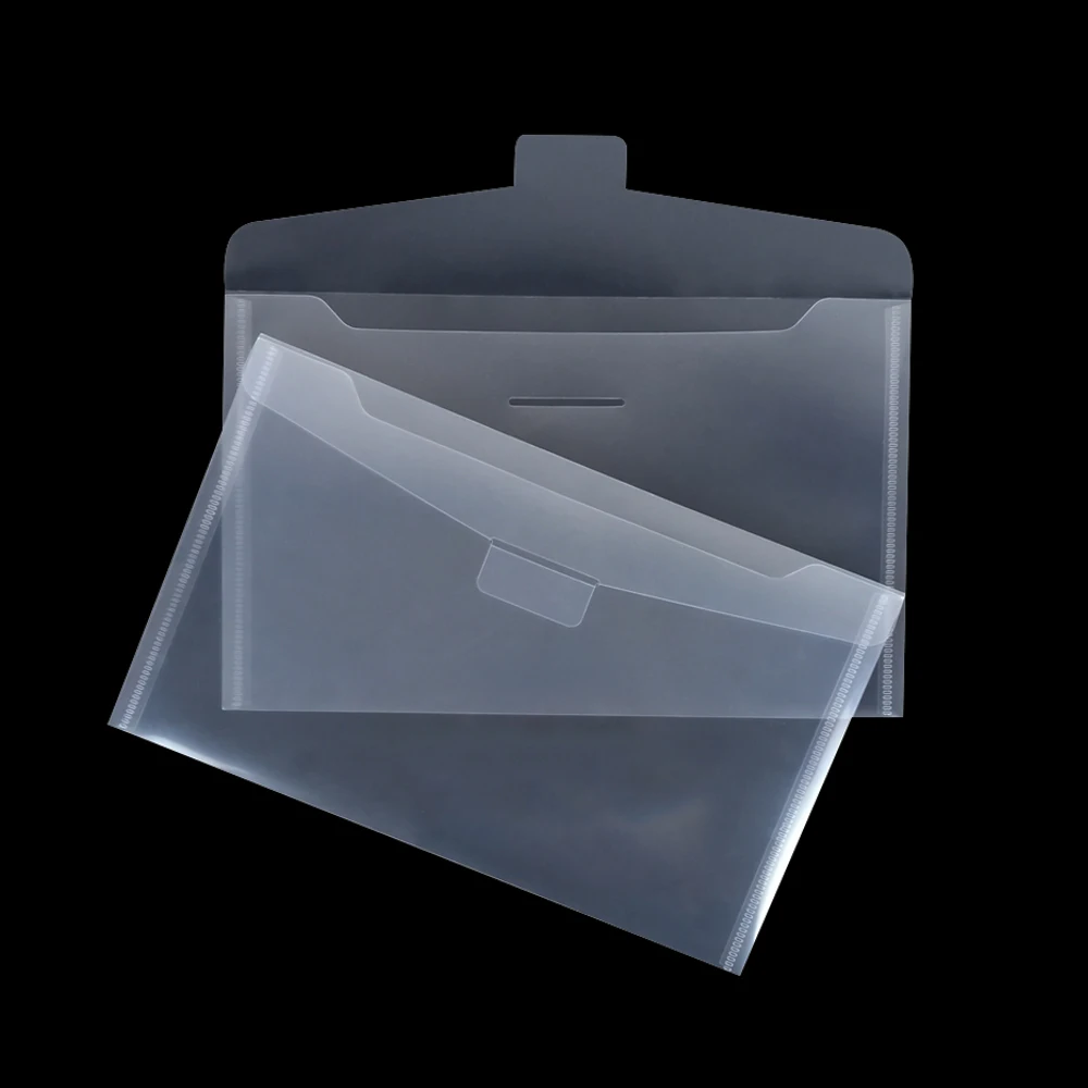 Wholesales A5 PP PVC Plastic Folders Hard Plastic letter Envelopes Clear Transparent Envelopes