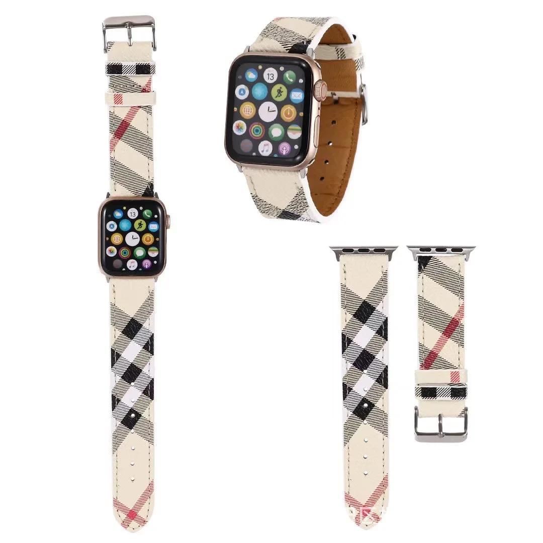  Роскошные Дизайнерские ремешки из натуральной кожи для Apple Watch Series 6 40