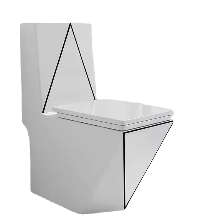Export to the Middle East market WC Toilet Manufacturer One Piece With Soft Seat Cover Square Toilet