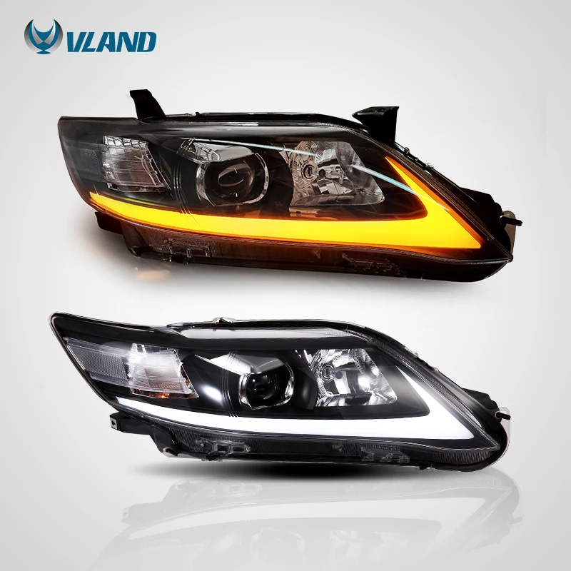 Vland Factory Car Accessories Head Lamp Sequential Turn Signal Front Car Light 2009 2010 2011 Headlights For Toyota Camry