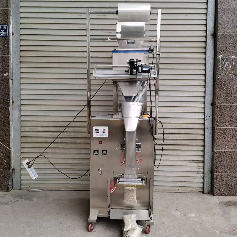 Vertical 10-500g Pouch Salt Sachet Pouch Grain Screw Powder Strip Sugar Tea Bag Filling Packing Weighing Machine