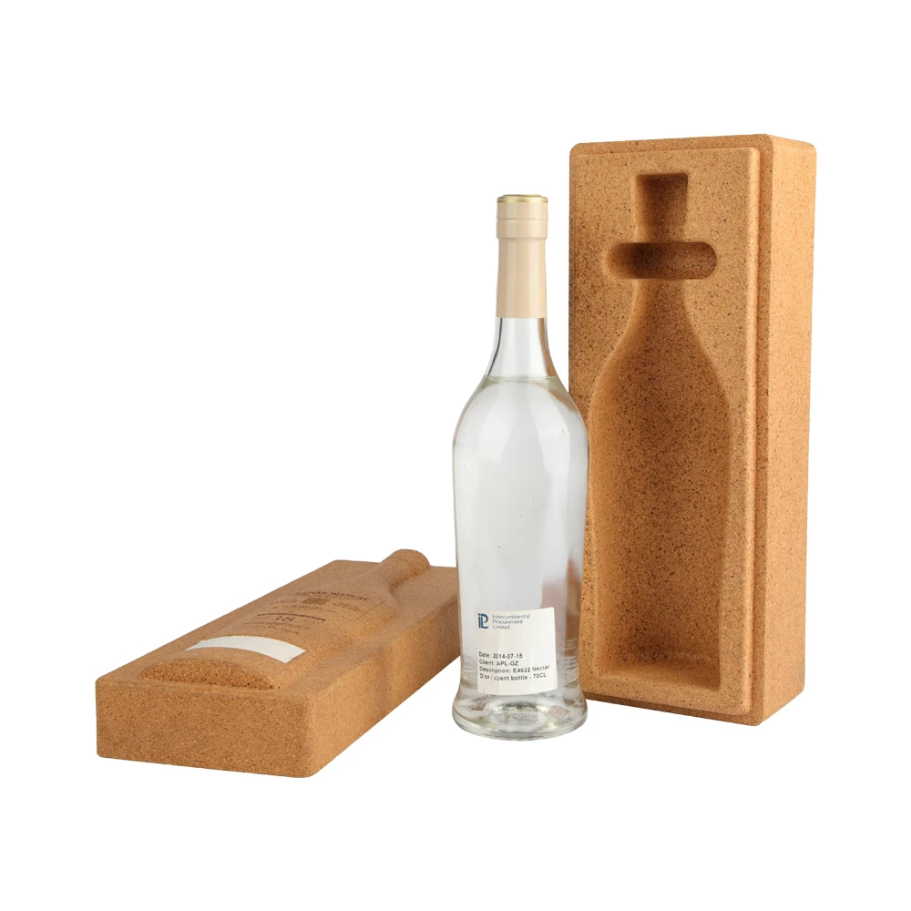 Custom Wine Boxes Premium Cork Champagne Gift Box Molded Cork Wooden Wine Box