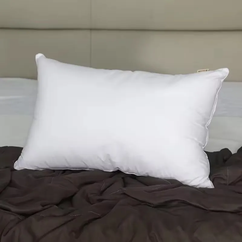 Pure white five-star hotel three-dimensional high rebound pillow single velvet pillows & cushions