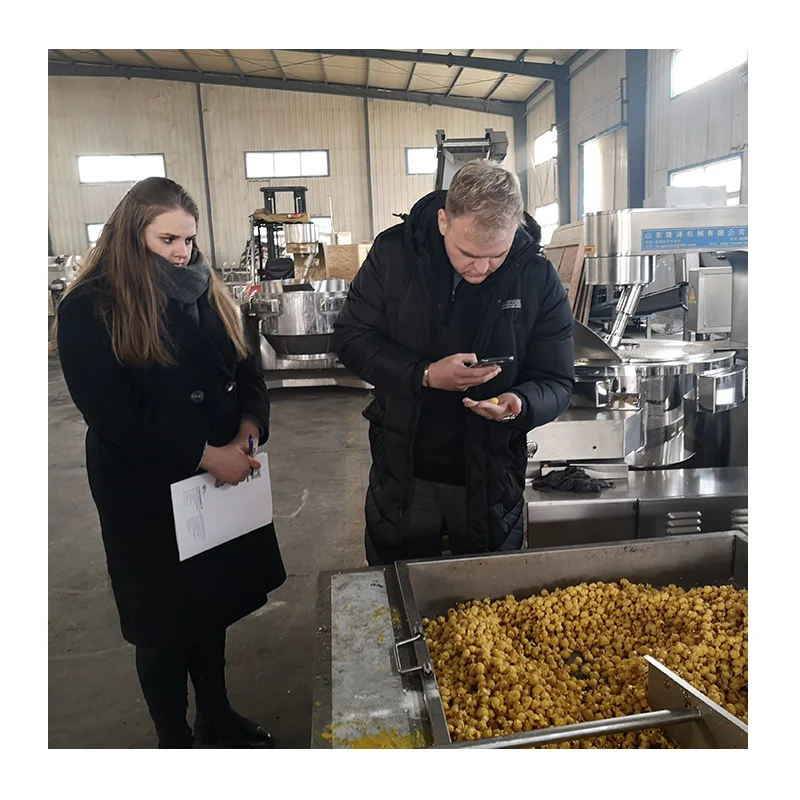 Автоматическая промышленная машина для производства попкорна