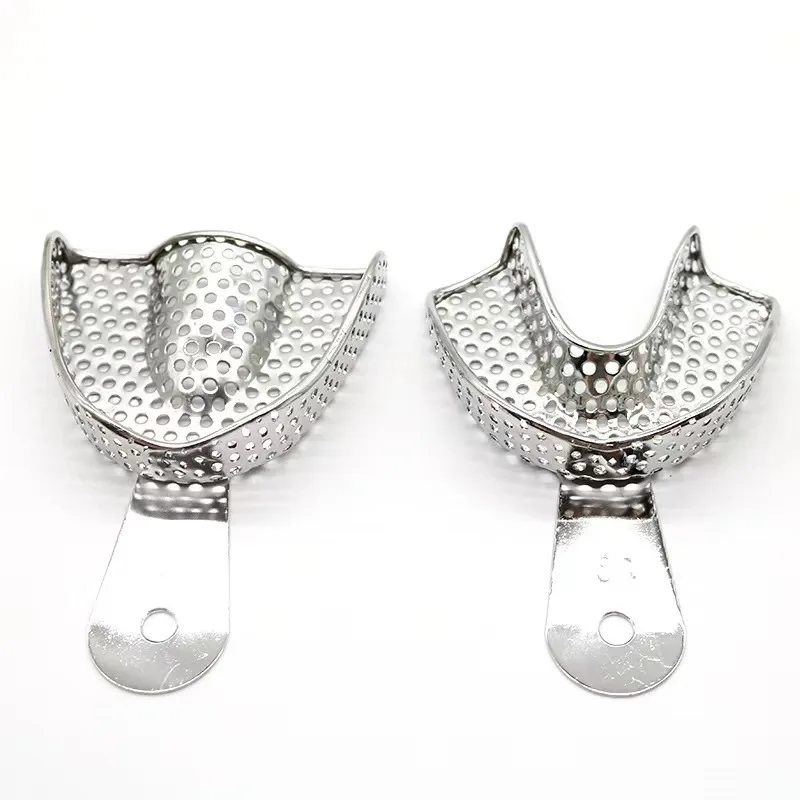 Dental stainless steel dental dentures - Perforated and non perforated extraction trays - Impression trays