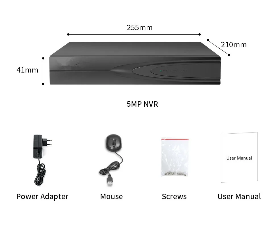  H.265 8CH сетевой видеорегистратор CCTV Security NVR с IP-камерами 8*4 МП/4*5