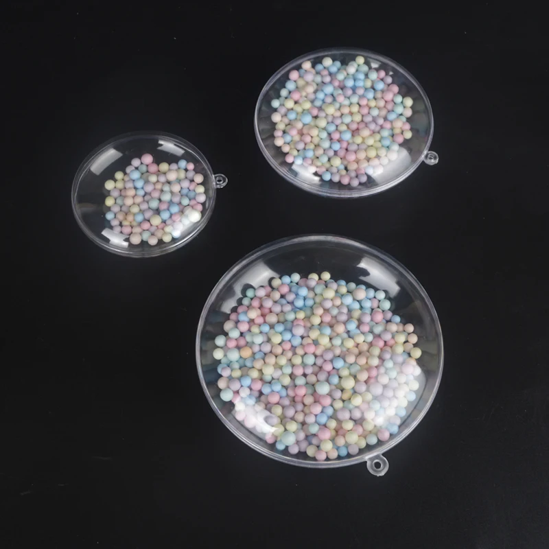 Wholesale Transparent Clear Half Ball Lens Flat Ball Ornaments Empty Clear Christmas Party Decoration Supplies