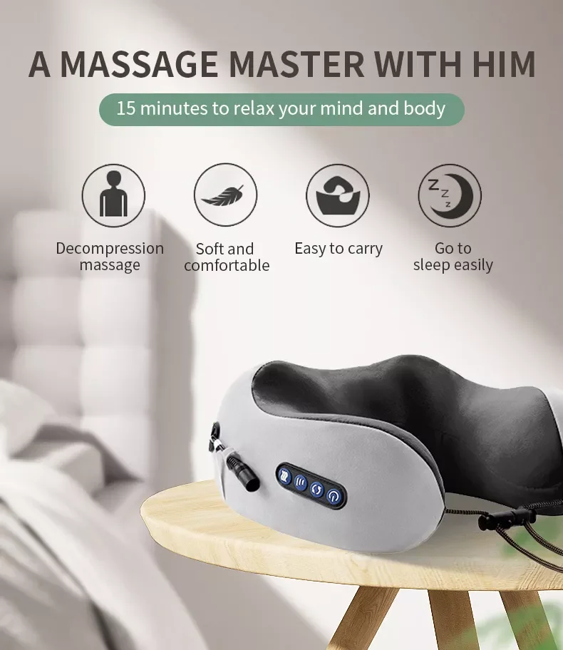 Factory Price U Shaped Kneading Neck Massage Travel Vibrating Pillow Car And Home  Massage Pillow Rechargeable Massage Pillow