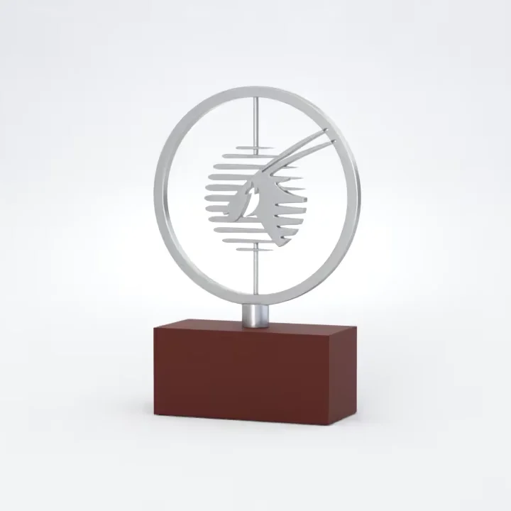 Настольное украшение на заказ Серебряная голова антилопы Лидерский сувенир