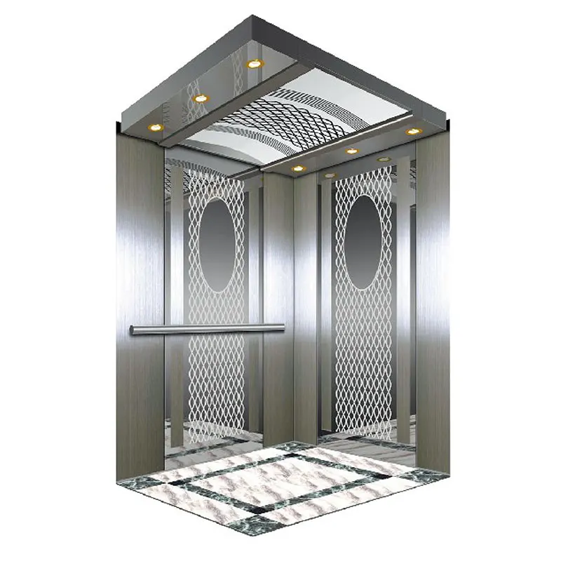 6 person building glass panoramic passenger elevator