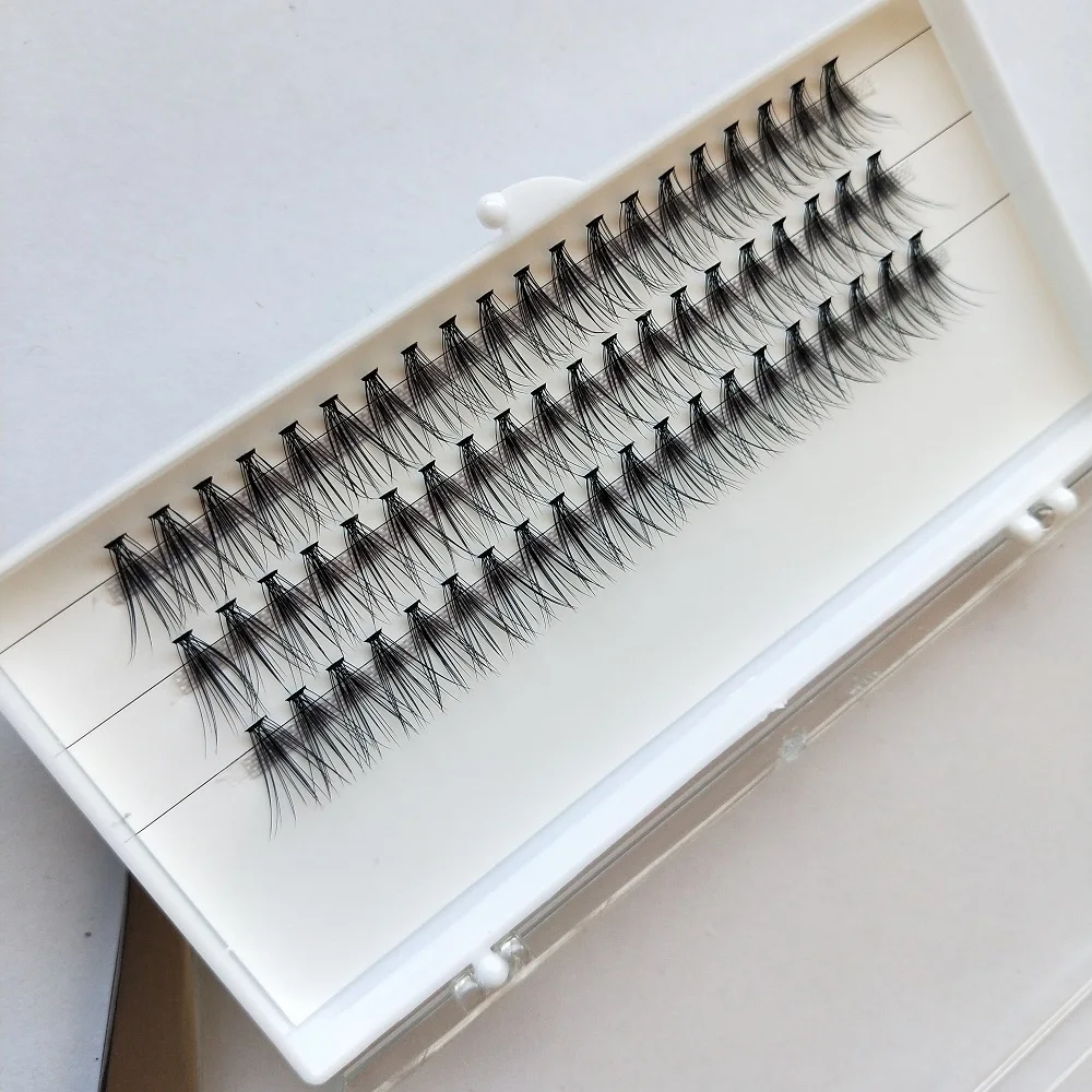 0.07mm super soft Knot Free Cluster Eyelashes Individual flare Lashes 6mm 8mm 9mm 10mm 11mm 12mm 14mm