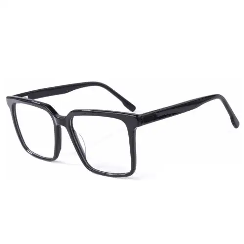 Cheap Acetate Eyeglasses Frame Oversize Rectangle Spectacles Frames for Prescription Fashion Glasses Frames Simple Design Unisex