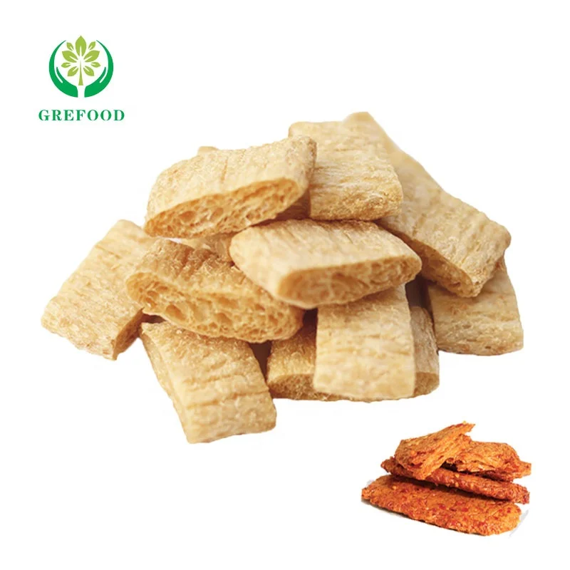 Customizable soy protein content & shape Grefood TVP vegetarian meat food additives by Non-GMO soybeans Textured Soy Protein