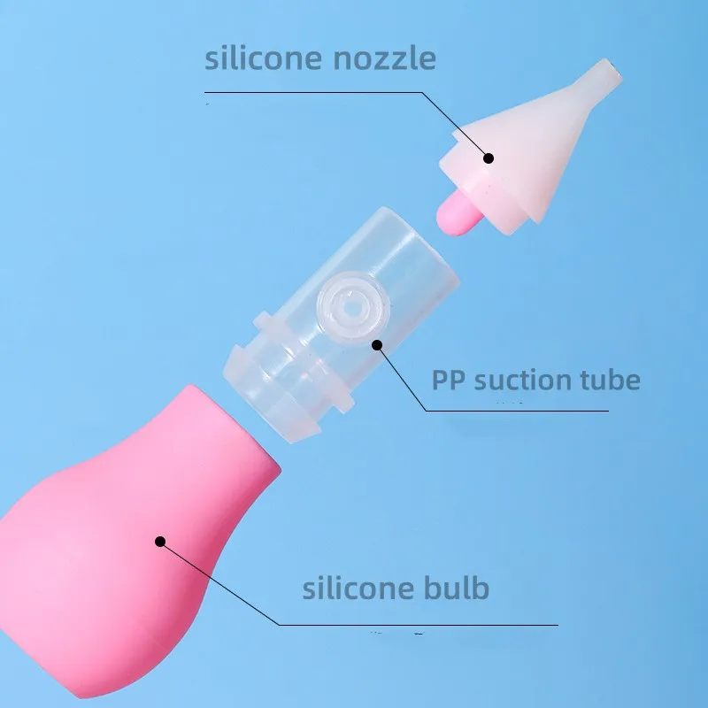 Baby Care Product  Silicone  Nasal Aspirator  Manual Nasal Aspirator Nose Sucker for Newborns Baby