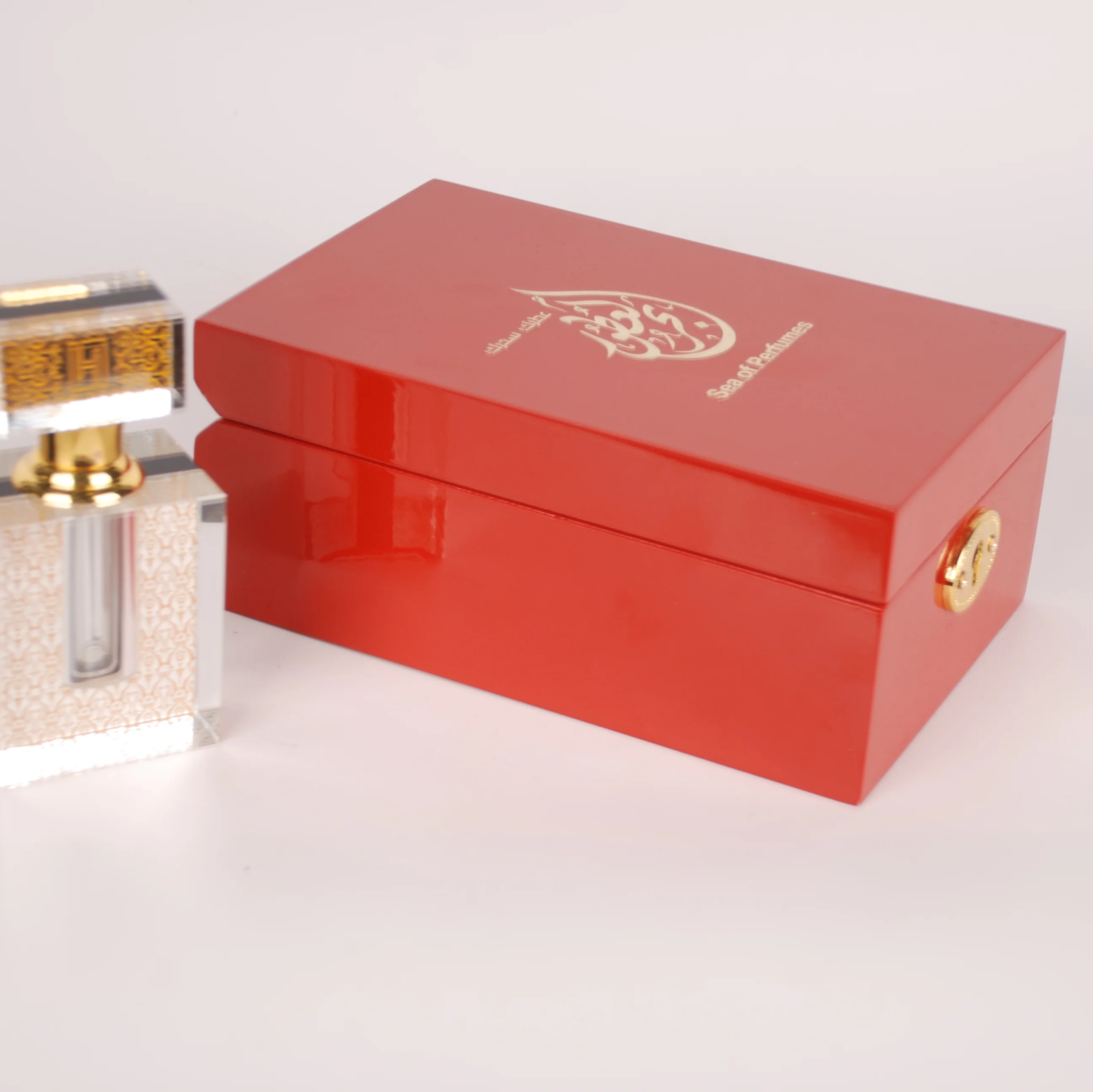 Packaging Boxes Velvet Custom Bottles Design Making Gift Luxury Bottle Wooden Case Oil Set Vial Perfume Box with EVA