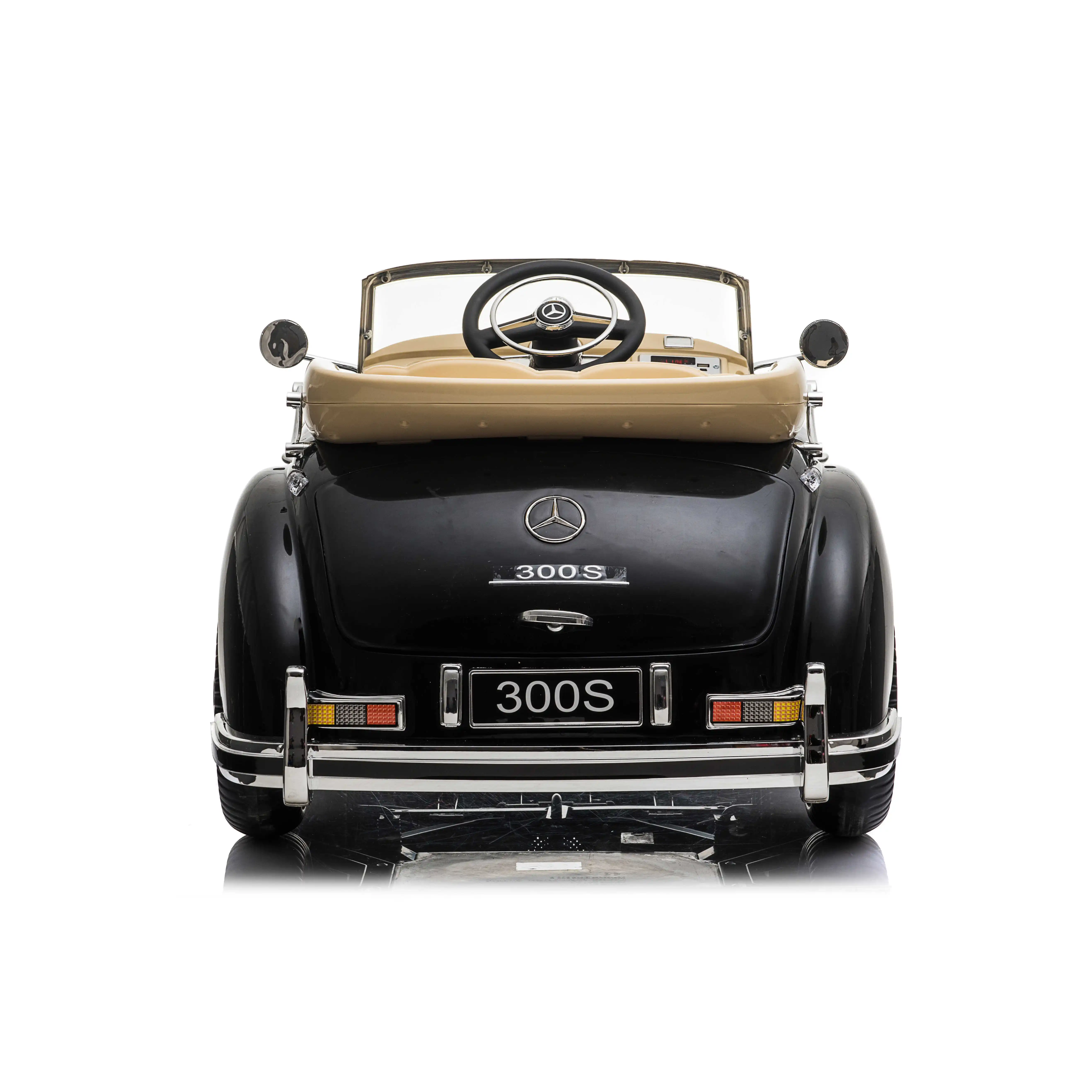 Licensed Mercedes-Benz 300S Electric Classic Car For Kids EVA Wheels With Suspension Battery Car Beige Pink Black 12V Kids Car