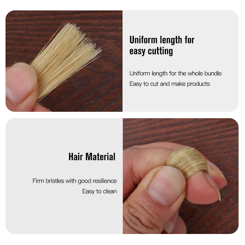 Factory Wholesale High Quality Boiled Pure Natural Bristle Filament Hair Mixture Pig Bristles raw material for Brush