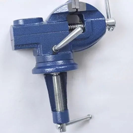 Heavy Duty Workshop Clamp Table Vise with Swivel Stationary Base Durable Steel Aluminium Customizable OEM Industrial Bench Vise