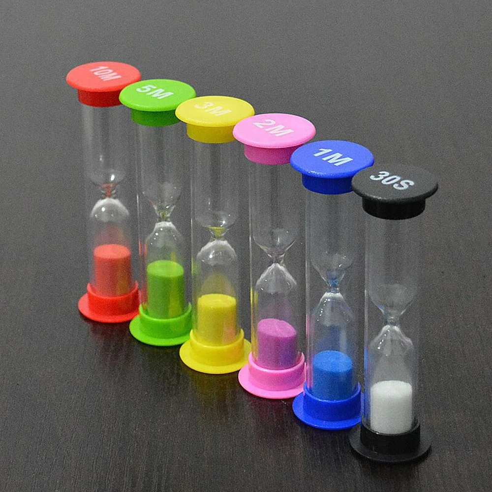Creative personality home gift timer desktop decoration Plastic glass hourglasses/colorful hourglasses