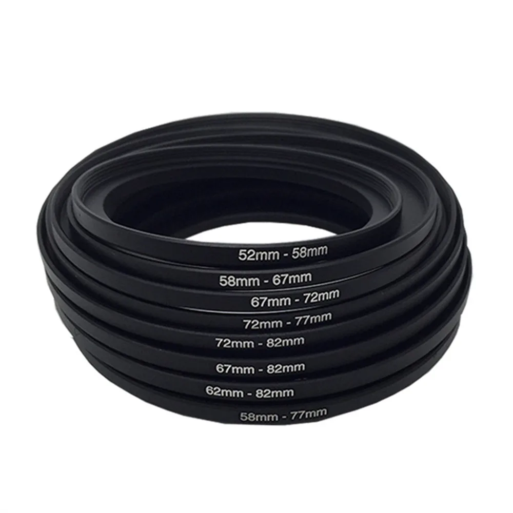 Camera aluminum lens adapt ring 49 mm to 37 40.5 43 46  52 55 58 62 57 72 77 82 mm step up down ring