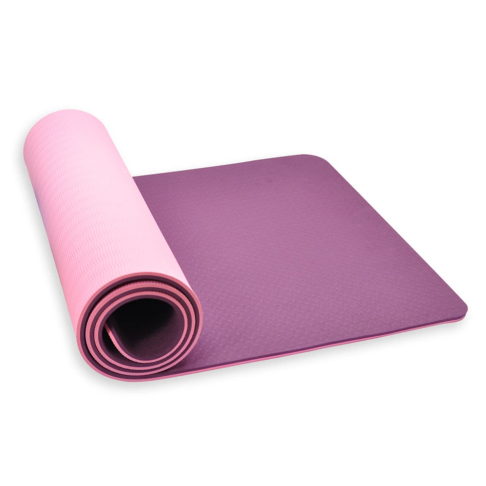 
double Layer home made fitness TPE eco-friendly sports Yoga mat 