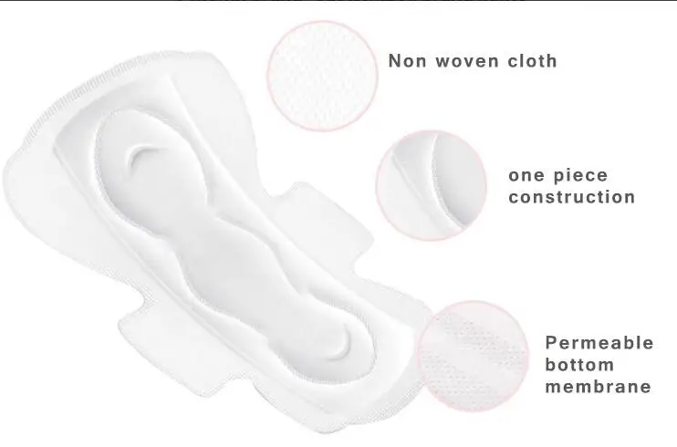 Maxi Super Large Overnight Absorption Eco friendly Sanitary Napkin with Wing