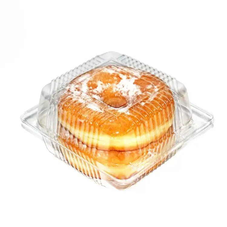 
Disposable Packaging Clear Food Container PP Plastic Square Cake Box 