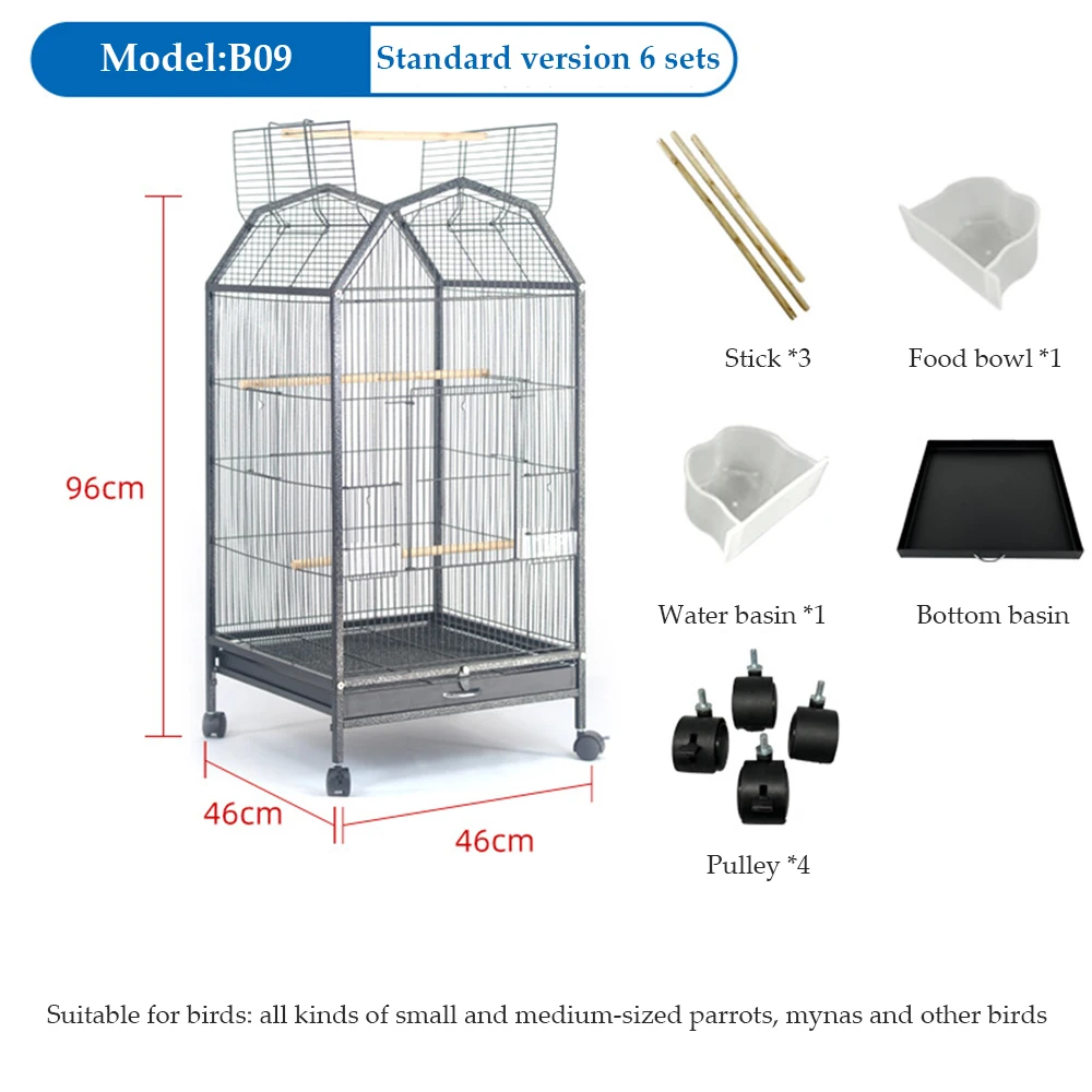 Hot Sale Wire Mesh Small Bird Cage Parrot Cages For Sale