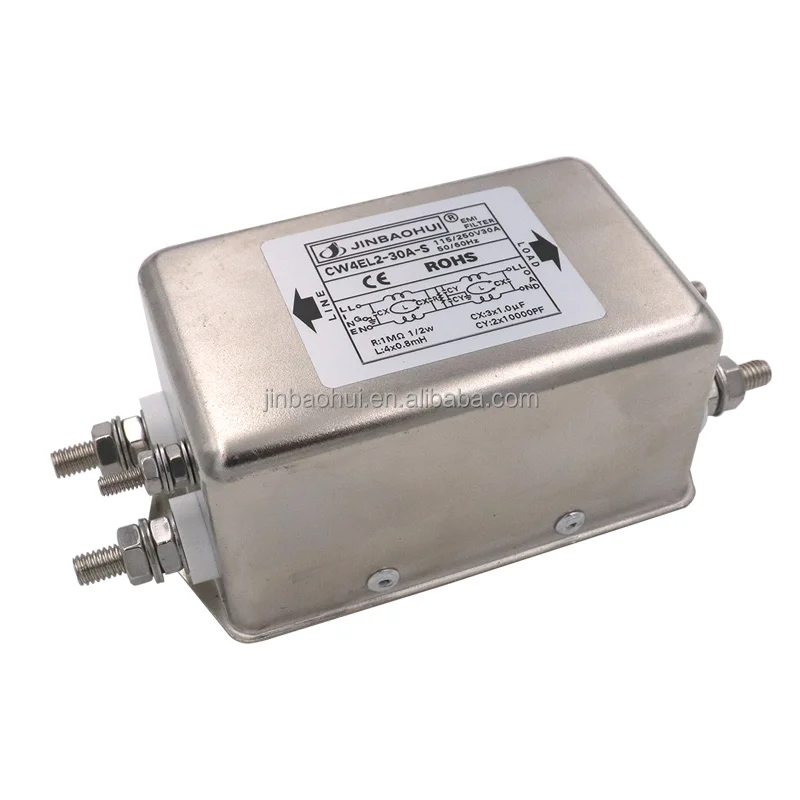 wo-stage single-phase power filter CW4EL2 30A S anti-interference AC 220V