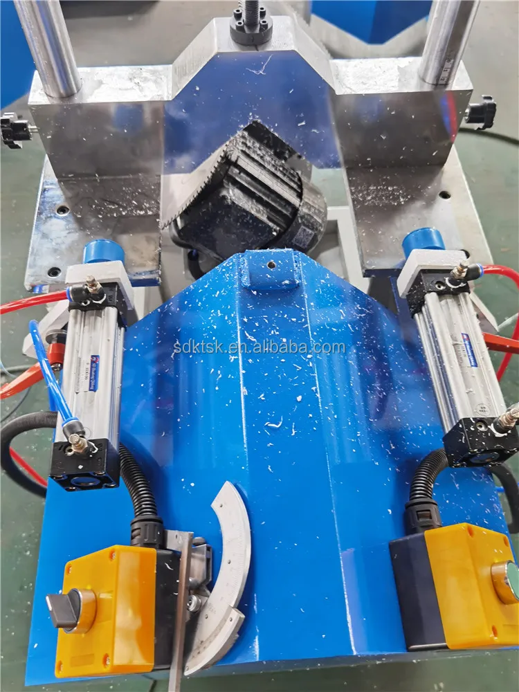 window and door making machine double heads lock hole milling machine slot drilling machine for aluminum profile