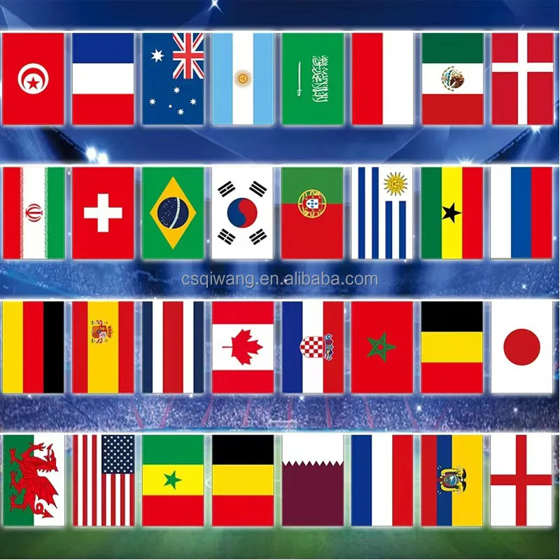 High Quality Custom Celebration Various Holiday Decorations Polyester Fabric Flag in Triangle Rectangle Pennant String Styles