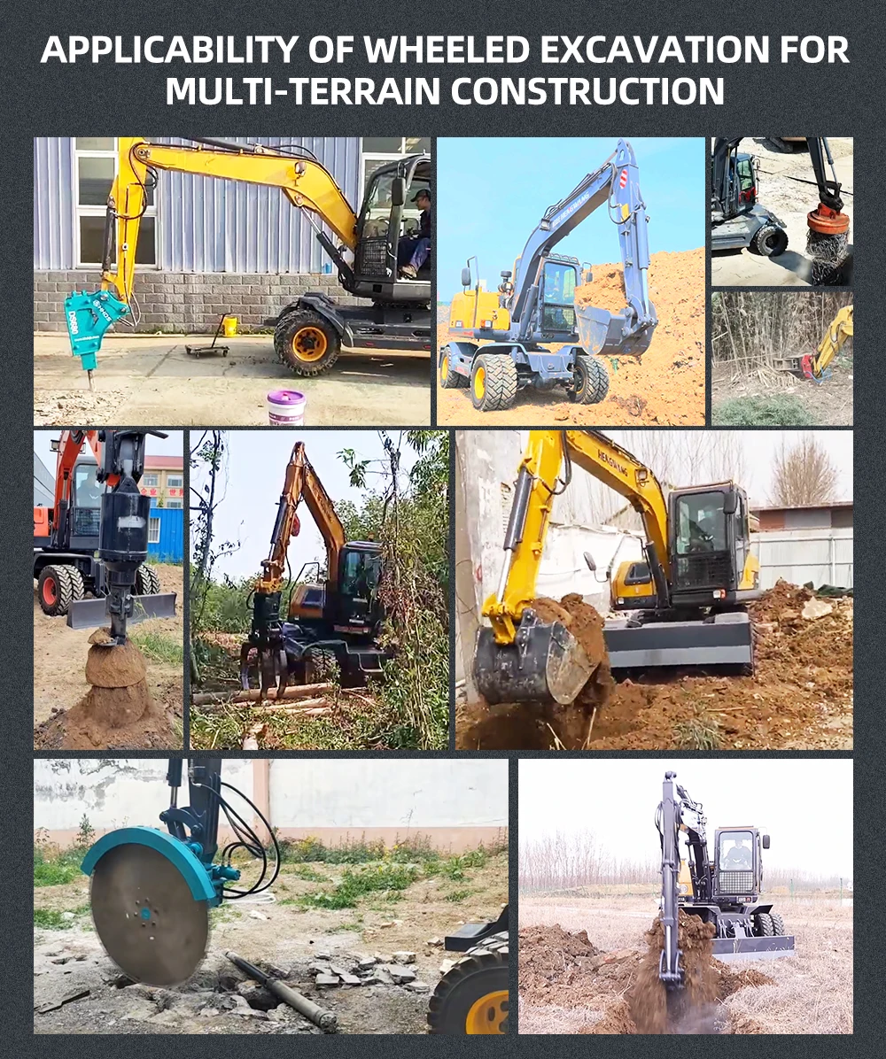 Wholesale good condition cheap hydraulic excavator bagger machine 8t super wheel excavator