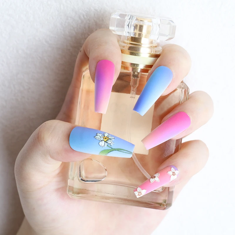 Festival Concert Bar Nightclub Luminous Ballet nail with flat tip and water drop