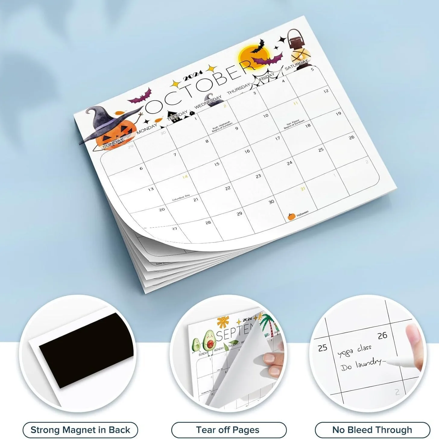 China Factory Magnetic Refrigerator Stickers Memo Message Board Paper Calendar Magnetic Calendar For Fridge