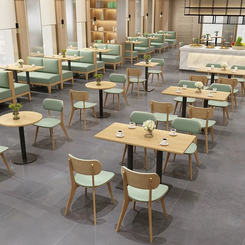 Theme Western tea restaurant tables chairs booth card seats hamburgers cake dessert bars coffee shops tables chairs