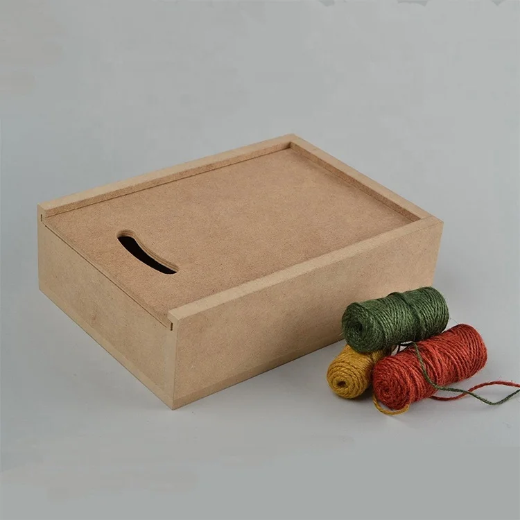 Customized MDF wooden boxes with sliding lid