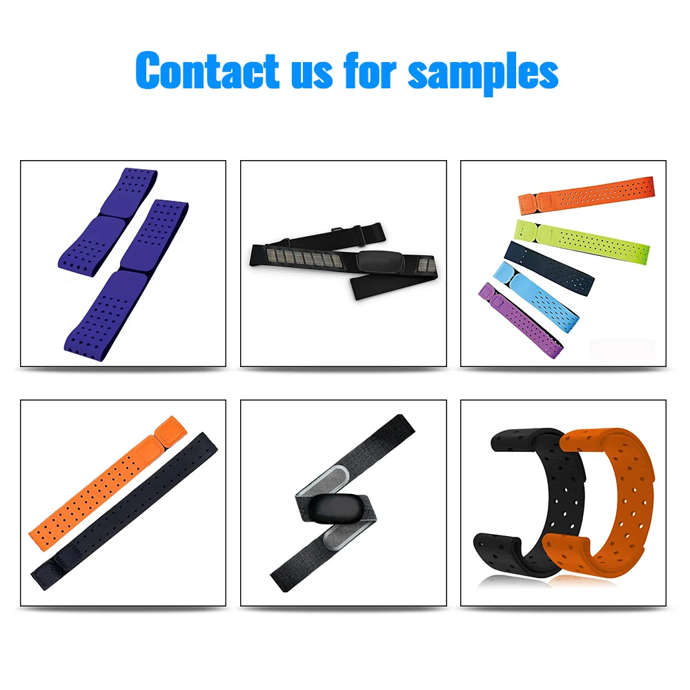 JieHuan factory custom eco-friendly hook and loop  v8 heart rate monitor chest strap for baby integra for Heart rate monitor