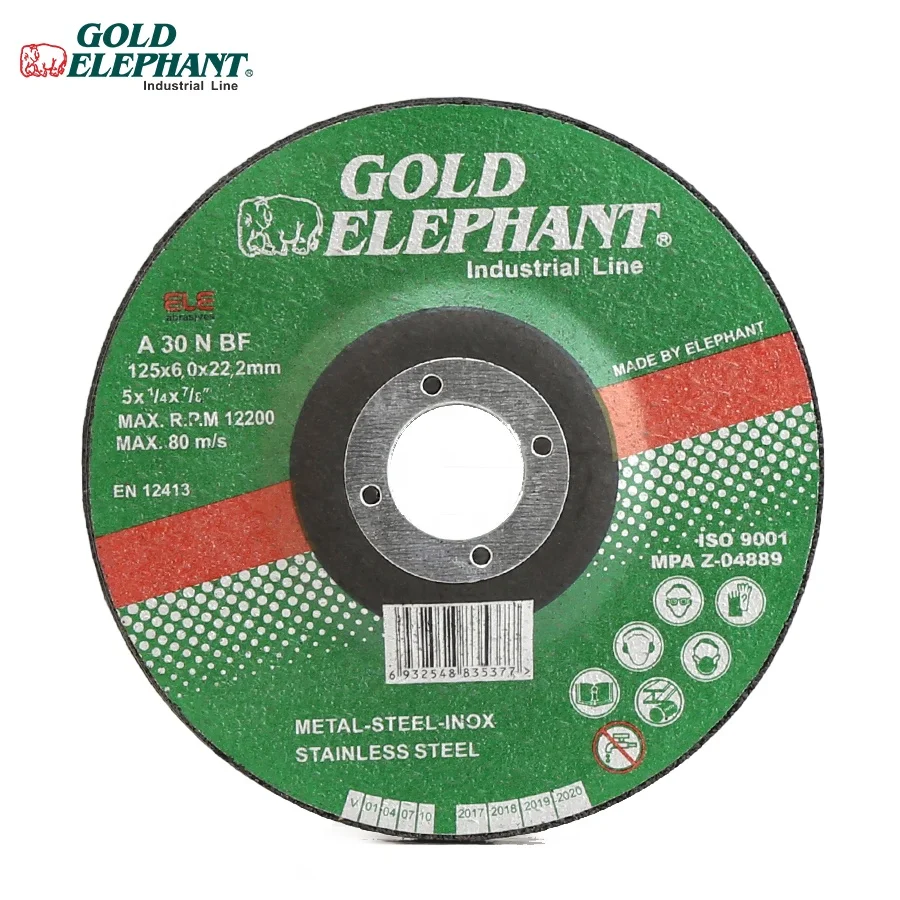 High effienciy 5 inch grinding wheel 125x6.0x22mm hand grinding wheels stone for stainless steel