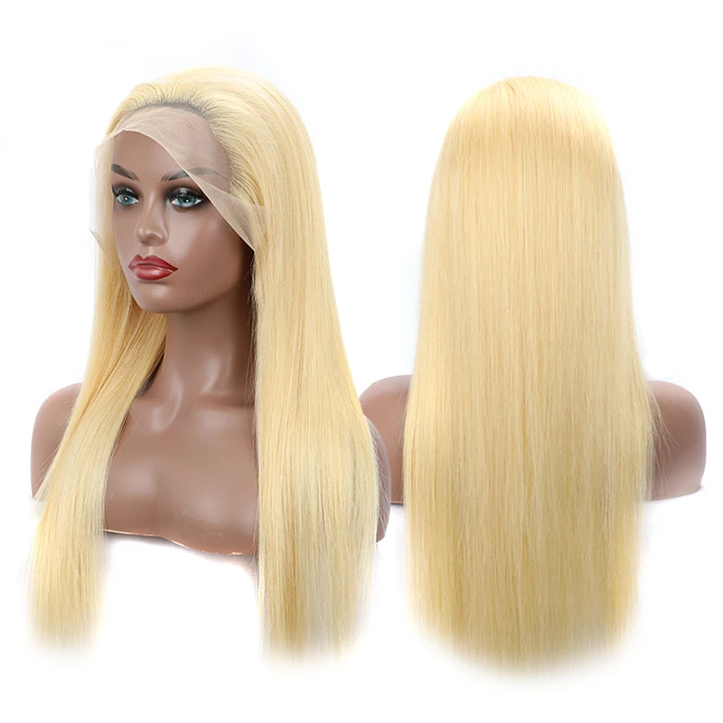 Wholesale Black Women Raw Natural Virgin Lace Front Wigs Human Hair For 613 blonde Straight 13X4 12-32 Inches