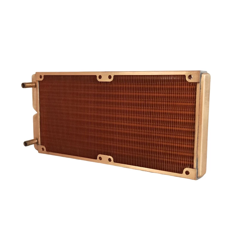Full Copper Water Cooled Row Heat Exchanger Liquid-cooled Pure Copper Radiator