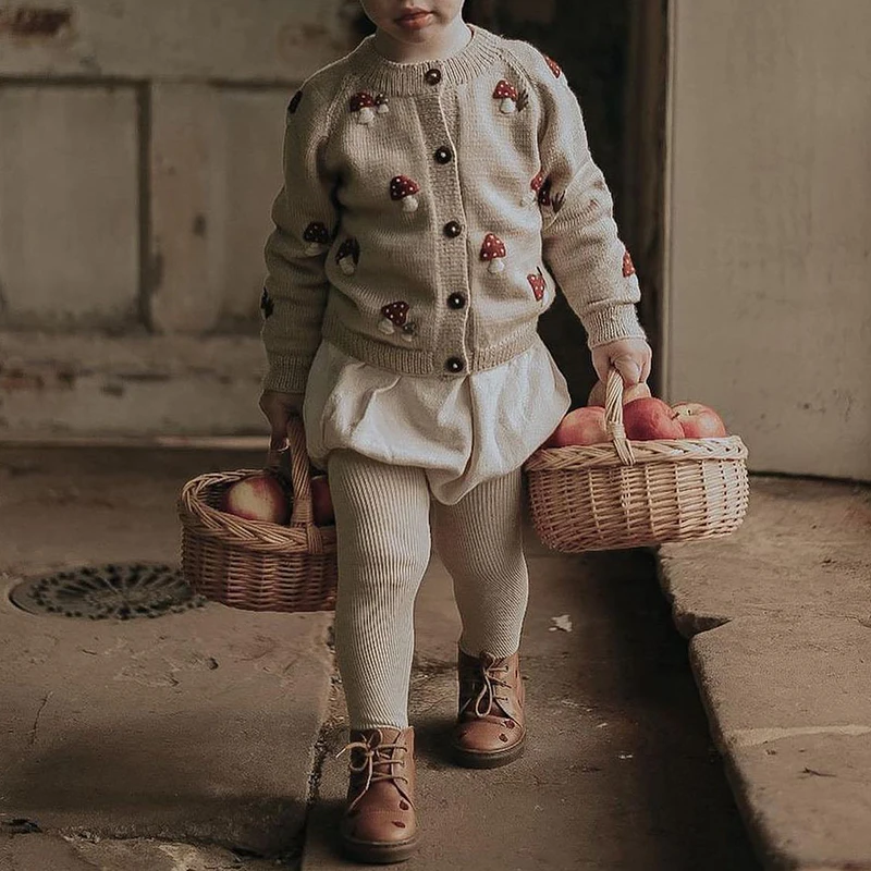 New Born Handmade Embroidery Baby Boy Girl Knit Sweaters Cotton Cardigan Christmas Jackets Outwears Winter Coats Clothes