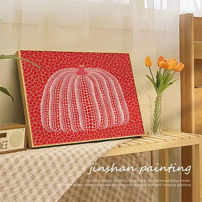 Pumpkin desktop painting restaurant art niche decorative painting living room background wall painting entrance high-end
