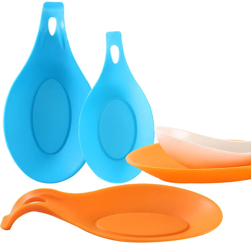 
Kitchen Four-color Optional Large Food-grade Silicone Soup Spoon Holder 