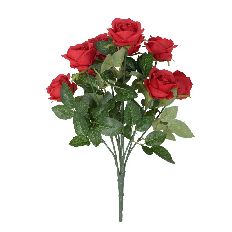 9 roses small bundle home wedding decoration artificial flower artificial